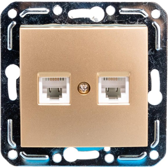 Двухместная розетка Volsten V01-16-F22-M, RJ-11 Magenta Dorado, 10038