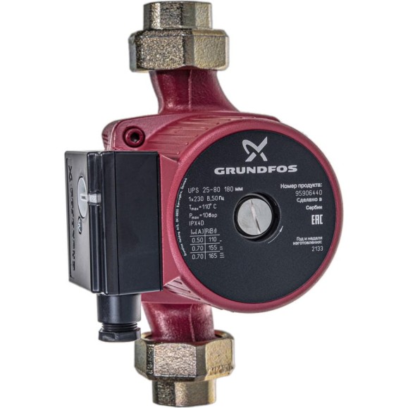 Циркуляционный насос Grundfos UPS 25-80 95906429
