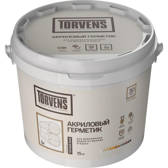 Герметик для дерева Torvens темный шоколад, 10 л, 15 кг 00-00009992