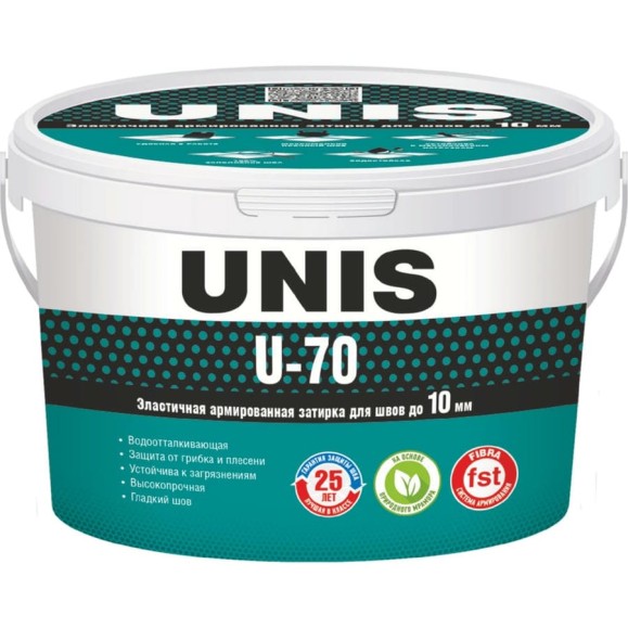 Затирка UNIS U-70 черный С15 2 кг ведро 11606680 4607005185174 Затирка UNIS U-70 черный С15 2 кг ведро 11606680 4607005185174