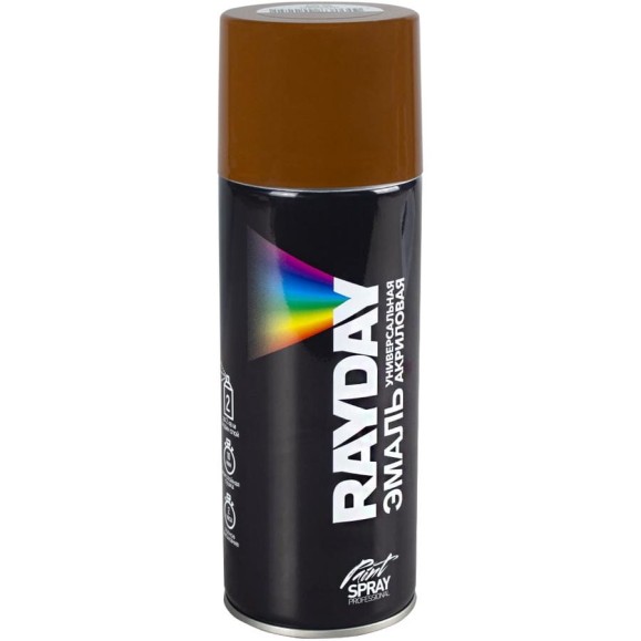 Акриловая аэрозольная краска RAYDAY Ral 8003 коричневая, 520 мл Rd-064 223210