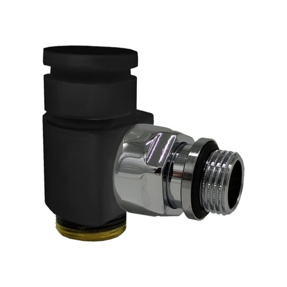 Угловой запорный клапан SR Rubinetterie Prestige & Minimal 1/2 x 24/19, чёрный матовый 0363-1500VCPS Угловой запорный клапан SR Rubinetterie Prestige & Minimal 1/2 x 24/19, чёрный матовый 0363-1500VCPS