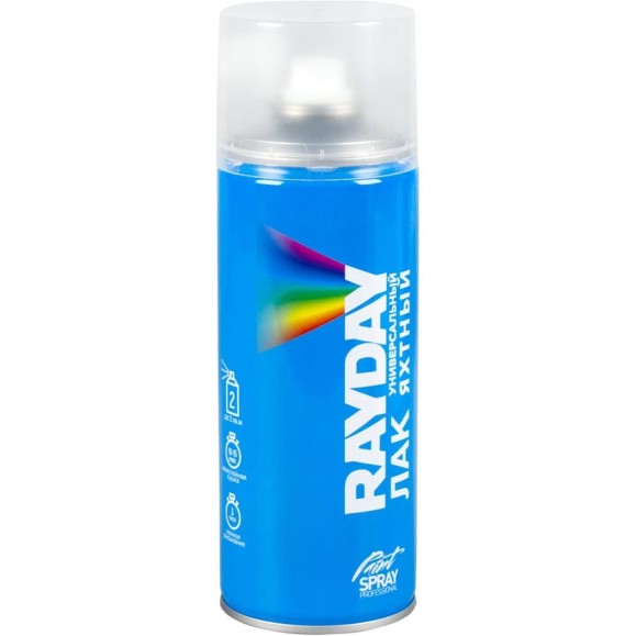 Аэрозольный яхтный лак RAYDAY глянцевый, 520 л Rd-030 223177 Аэрозольный яхтный лак RAYDAY глянцевый, 520 л Rd-030 223177