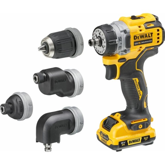 Дрель-шуруповерт Dewalt 12 В XR с набором из 4-х насадок DCD703L2T-QW Дрель-шуруповерт Dewalt 12 В XR с набором из 4-х насадок DCD703L2T-QW