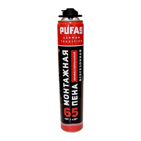 Профессиональная пена PUFAS 65 (всесезонная; 891 г; 1000 мл) М 071601000 Профессиональная пена PUFAS 65 (всесезонная; 891 г; 1000 мл) М 071601000