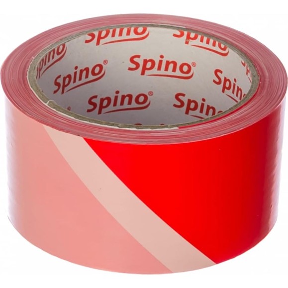 Ограничительная лента SPINO РЕ, 70 мм х 500 м, красно-белая, б/кл. 78501