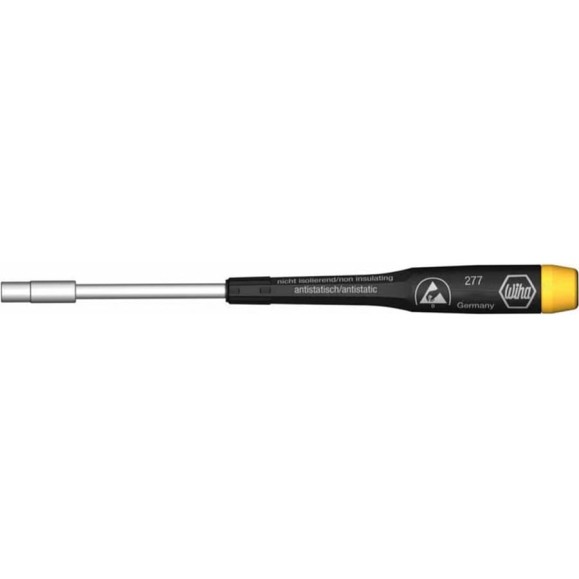 Отвертка Wiha Precision 277 ESD торцевая головка SW3,0x60 07654 Отвертка Wiha Precision 277 ESD торцевая головка SW3,0x60 07654