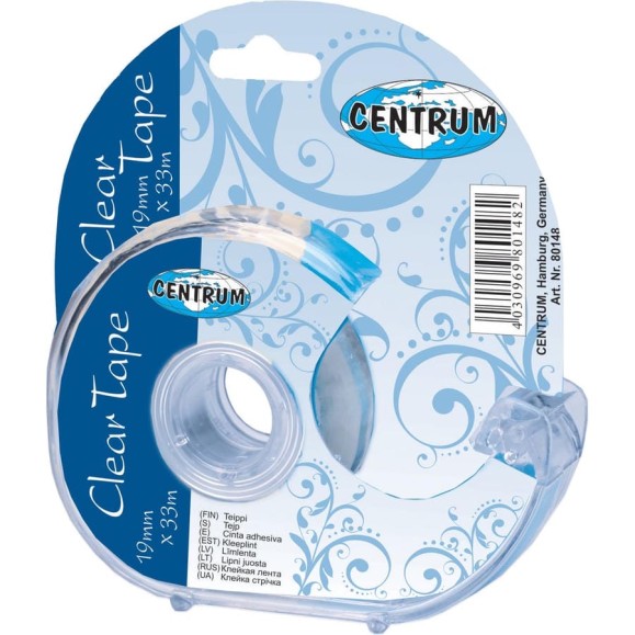Клейкая лента CENTRUM прозр., большой диспенсер, 19х33 80148
