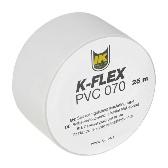 Лента для теплоизоляции K-FLEX 025-025 PVC AT 070 white R850CG020007W Лента для теплоизоляции K-FLEX 025-025 PVC AT 070 white R850CG020007W