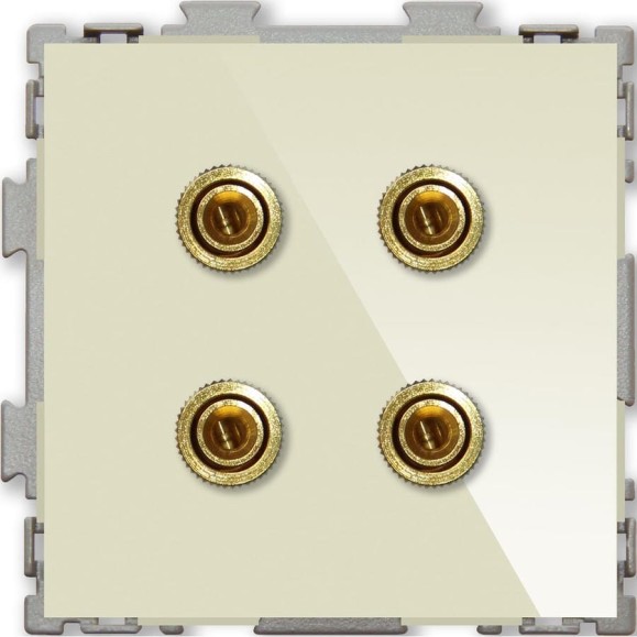 Аудио розетка CGSS Hi-End бежевая Практика PL-W201A-BGG