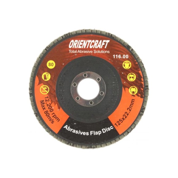 Диск лепестковый торцевой по металлу (10 шт; 125x22.2 мм; P80) Orientcraft OCF1252280 Диск лепестковый торцевой по металлу (10 шт; 125x22.2 мм; P80) Orientcraft OCF1252280