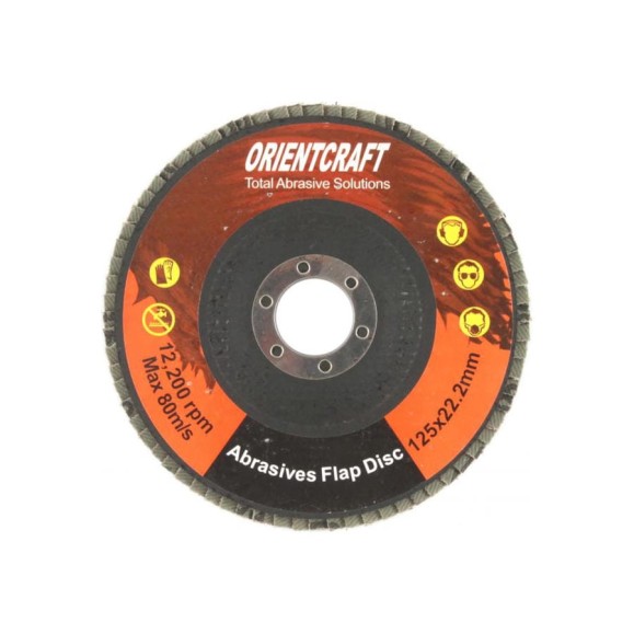 Диск лепестковый торцевой по металлу (10 шт; 125x22.2 мм; Р120) Orientcraft OCF12522120 Диск лепестковый торцевой по металлу (10 шт; 125x22.2 мм; Р120) Orientcraft OCF12522120