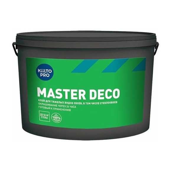 Готовый клей для стеклообоев KIILTO MASTER DECO 10 л T6508.312K Готовый клей для стеклообоев KIILTO MASTER DECO 10 л T6508.312K