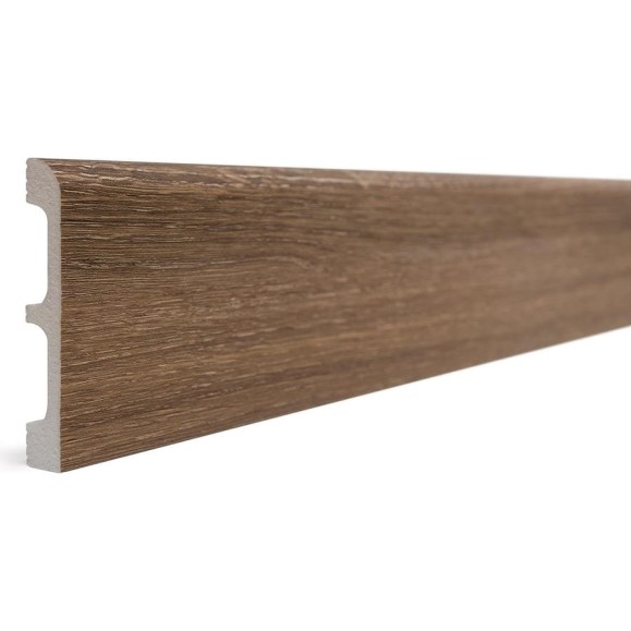 Плинтус напольный ударопрочный влагостойкий (ясень; 80Х13Х2400 мм) Decor-Dizayn 706-92SH