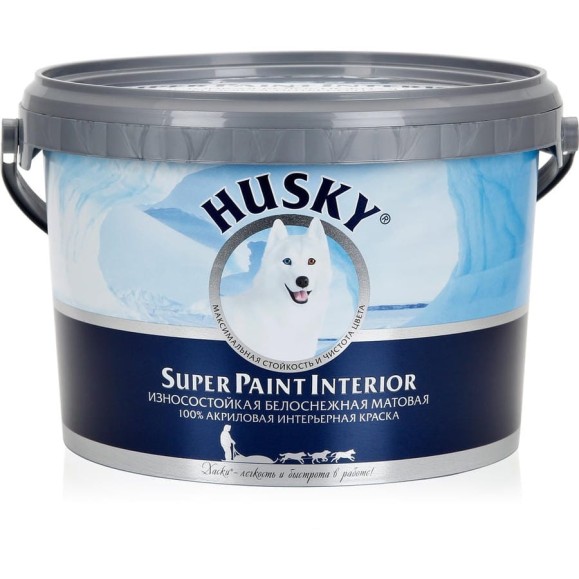 Краска интерьерная HUSKY SUPER PAINT INTERIOR 2,5 л 30556 Краска интерьерная HUSKY SUPER PAINT INTERIOR 2,5 л 30556