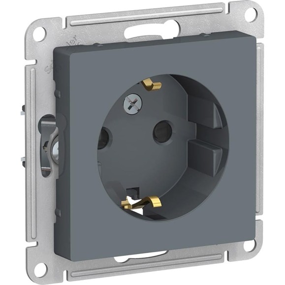 Розетка Systeme Electric AtlasDesign Грифель с/з со шторками, 16А, механизм SE ATN000745 Розетка Systeme Electric AtlasDesign Грифель с/з со шторками, 16А, механизм SE ATN000745