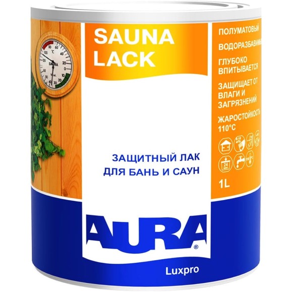 Лак Aura Sauna Lack 1 л L0011 Лак Aura Sauna Lack 1 л L0011