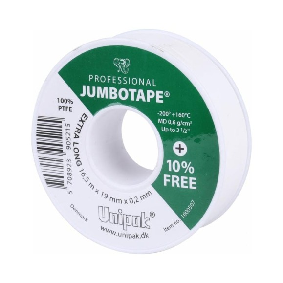 Лента Unipak JUMBOTAPE 16,5 м х 19 мм х 0,2 мм, MD 0,6 г/см3, зел. упак. 1000507 Лента Unipak JUMBOTAPE 16,5 м х 19 мм х 0,2 мм, MD 0,6 г/см3, зел. упак. 1000507