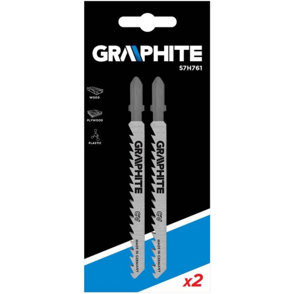 Полотно (2 шт; 6TPI; хвостовик T) для электролобзика GRAPHITE 57H761 Полотно (2 шт; 6TPI; хвостовик T) для электролобзика GRAPHITE 57H761