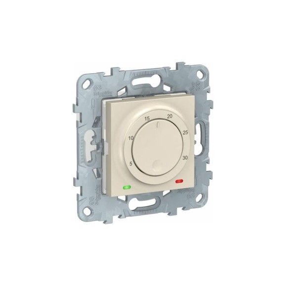 Электронный термостат Systeme Electric Unica New бежевый, 8А, встроенный термодатчик NU550144 Электронный термостат Systeme Electric Unica New бежевый, 8А, встроенный термодатчик NU550144