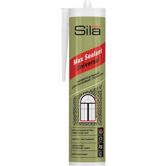 Силиконовый универсальный герметик Sila PRO Max Sealant, серый, 280 мл US2811