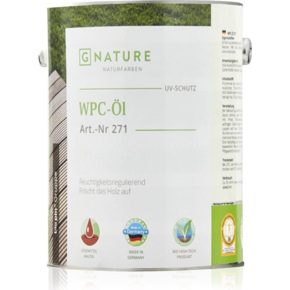 Масло для ДПК Gnature 271 WPC-OI 2,5 л 2710250 Масло для ДПК Gnature 271 WPC-OI 2,5 л 2710250
