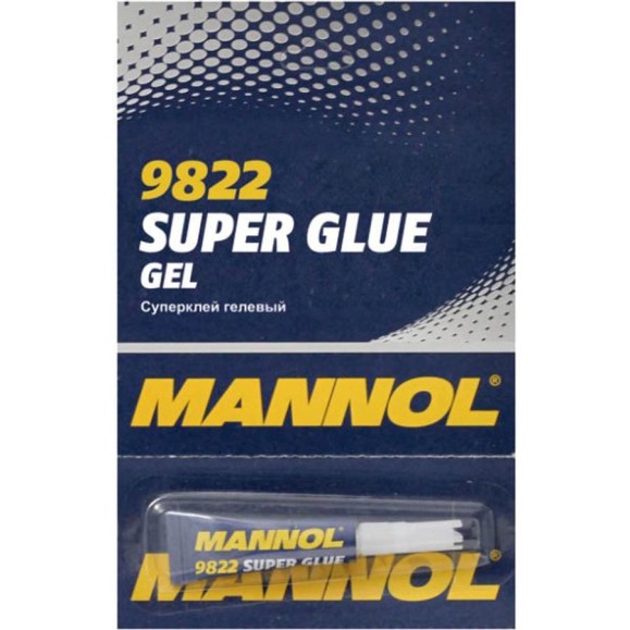 Гелевый суперклей MANNOL Super Glue GEL 3 г 2457 Гелевый суперклей MANNOL Super Glue GEL 3 г 2457