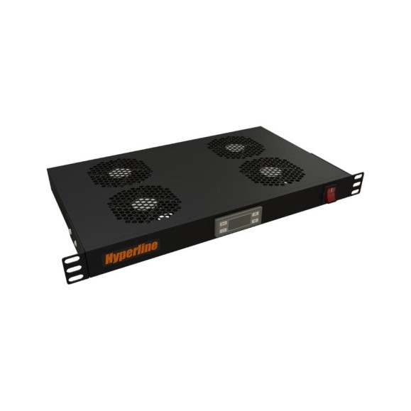 Вентиляторный модуль Hyperline TRFA-MICR-4F-RAL9004 19 Вентиляторный модуль Hyperline TRFA-MICR-4F-RAL9004 19