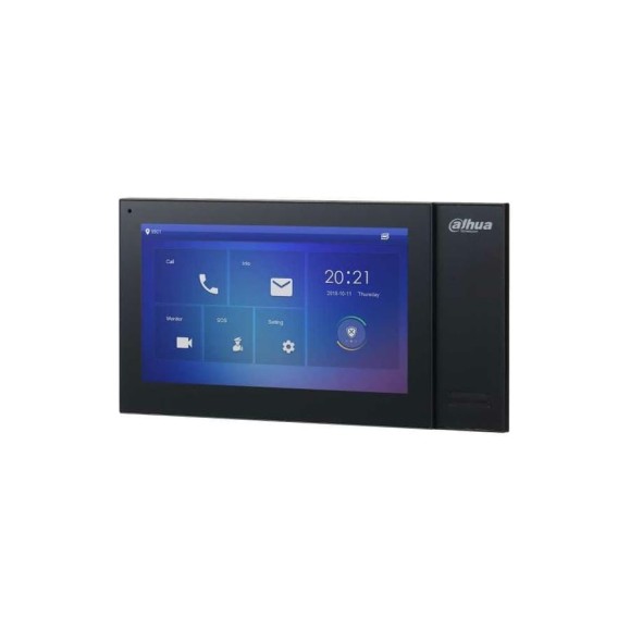 Монитор видеодомофона Dahua DH-VTH2421FB-P IP, 7 дюймовый, черный АД5023503