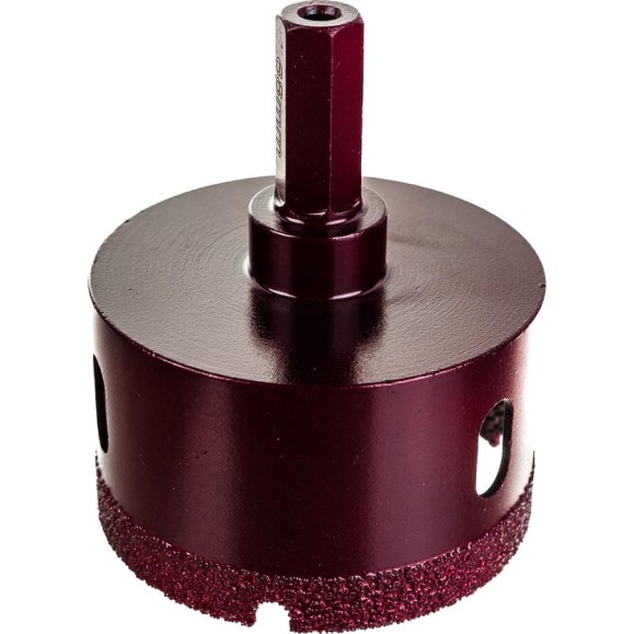Коронка алмазная вакуумная по камню D68-10W-35L-Ш11 (68х35 мм; хвостовик HEX11 мм) MESSER 06-36-068