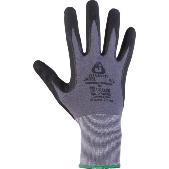 Перчатки для точных работ Jeta Safety с микронитриловым покрытием, размер L/9 JN031-L Перчатки для точных работ Jeta Safety с микронитриловым покрытием, размер L/9 JN031-L
