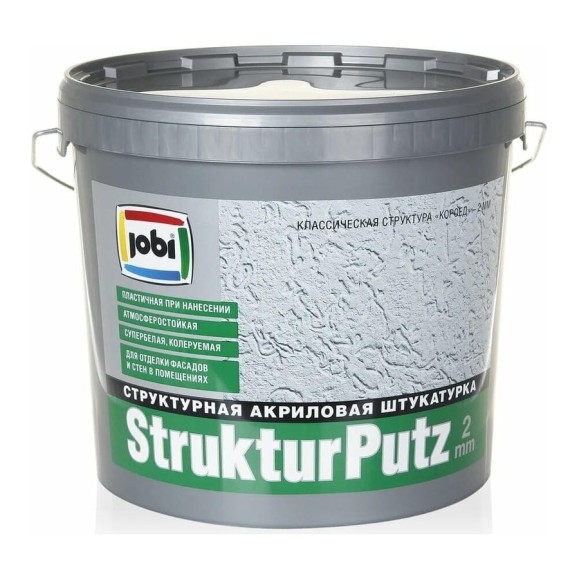 Декоративная штукатурка JOBI STRUKTURPUTZ (2 мм; 16 кг) 25914 Декоративная штукатурка JOBI STRUKTURPUTZ (2 мм; 16 кг) 25914