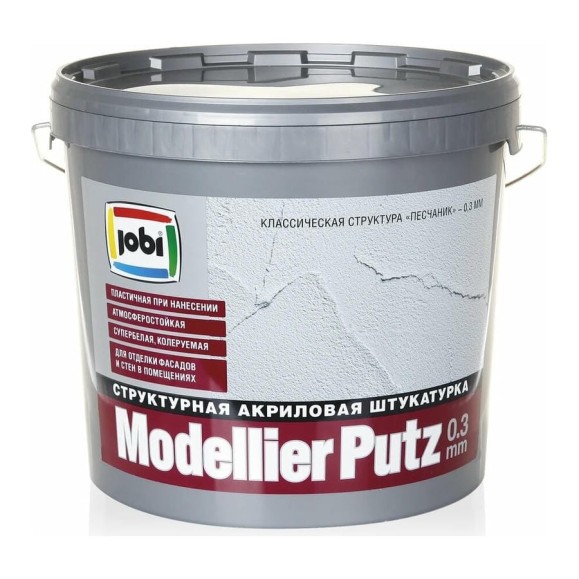 Декоративная штукатурка JOBI MODELLIERPUTZ (0.3 мм; 16 кг) 25912 Декоративная штукатурка JOBI MODELLIERPUTZ (0.3 мм; 16 кг) 25912