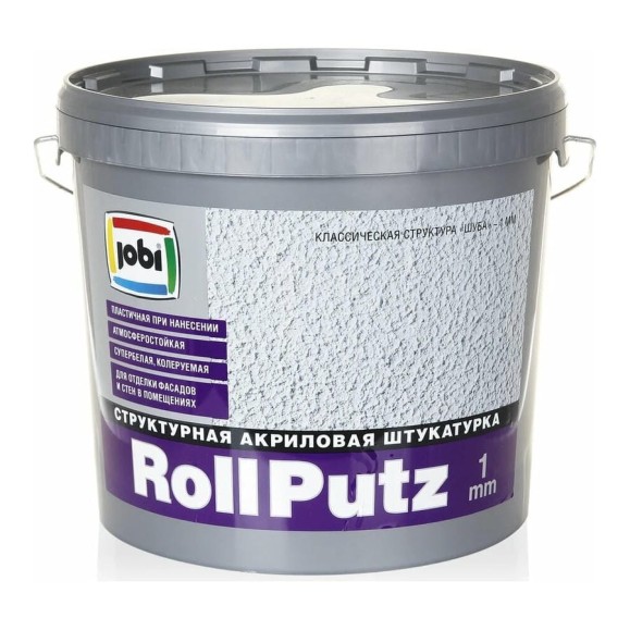 Декоративная штукатурка JOBI ROLLPUTZ (1 мм; 16 кг) 23541 Декоративная штукатурка JOBI ROLLPUTZ (1 мм; 16 кг) 23541