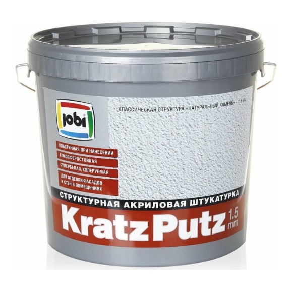 Декоративная штукатурка JOBI KRATZPUTZ (1.5 мм; 16 кг) 23539 Декоративная штукатурка JOBI KRATZPUTZ (1.5 мм; 16 кг) 23539
