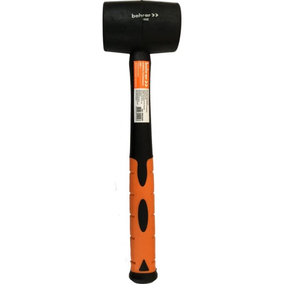 Киянка Bohrer 450 г. рукоятка фиберглас с резиновым покрытием, круглый боек, черная резина 45013245 Киянка Bohrer 450 г. рукоятка фиберглас с резиновым покрытием, круглый боек, черная резина 45013245