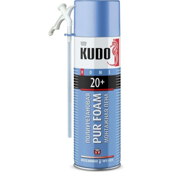 Полиуретановая монтажная бытовая всесезонная пена KUDO HOME 20+ 650 мл KUPH06U20+ Полиуретановая монтажная бытовая всесезонная пена KUDO HOME 20+ 650 мл KUPH06U20+