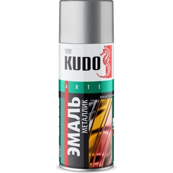 Эмаль яркий металлик универсальная быстросохнущая KUDO REFLECTIVE FINISH хром KU-1027