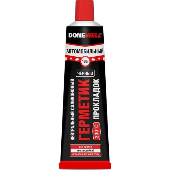 Автомобильный нейтральный высокотемпературный герметик DONEWELL силиконовый, 118 мл, черный DGT-212 Автомобильный нейтральный высокотемпературный герметик DONEWELL силиконовый, 118 мл, черный DGT-212