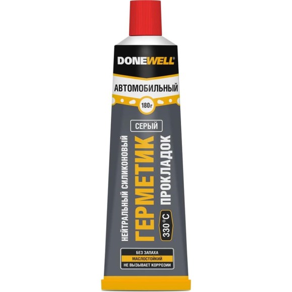 Автомобильный нейтральный высокотемпературный герметик DONEWELL силиконовый, 118 мл, серый DGT-215 Автомобильный нейтральный высокотемпературный герметик DONEWELL силиконовый, 118 мл, серый DGT-215