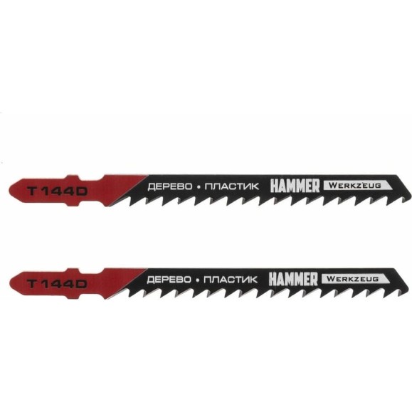 Пилка по дереву Flex JG WD-PL T144D (2 шт; 74 мм; шаг 4 мм; HCS) для лобзика Hammer 30566 204-108 Пилка по дереву Flex JG WD-PL T144D (2 шт; 74 мм; шаг 4 мм; HCS) для лобзика Hammer 30566 204-108