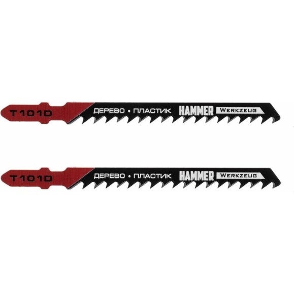 Пилка Flex JG WD T101D (2 шт; 74 мм; шаг 4 мм; HCS) для лобзика Hammer 30572 204-102
