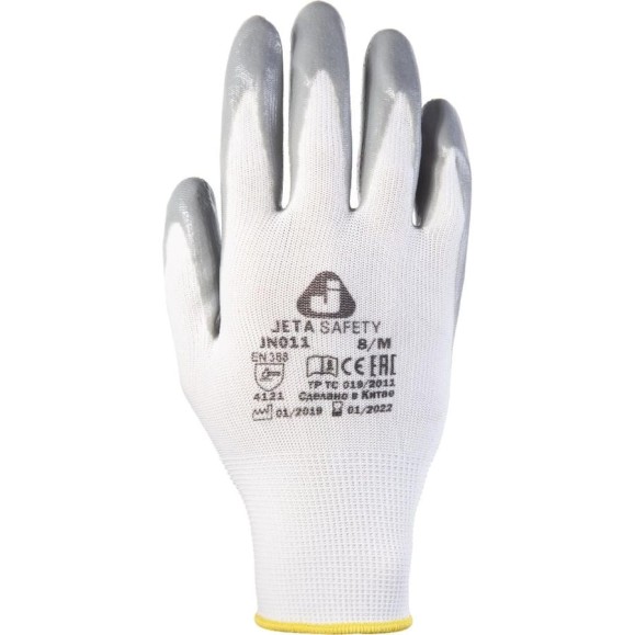 Маслобензостойкие перчатки Jeta Safety c нитриловым покрытием (МБС), р. М/8, JN011-M Маслобензостойкие перчатки Jeta Safety c нитриловым покрытием (МБС), р. М/8, JN011-M