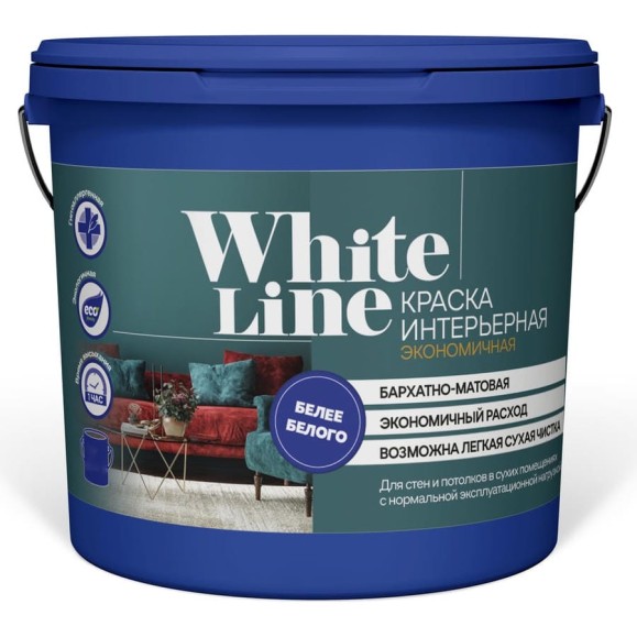 Интерьерная экономичная краска White Line 14 кг 4690417092390 Интерьерная экономичная краска White Line 14 кг 4690417092390