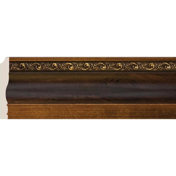 Декоративный плинтус Cosca Decor 95 красное дерево с золотом СПБ016619