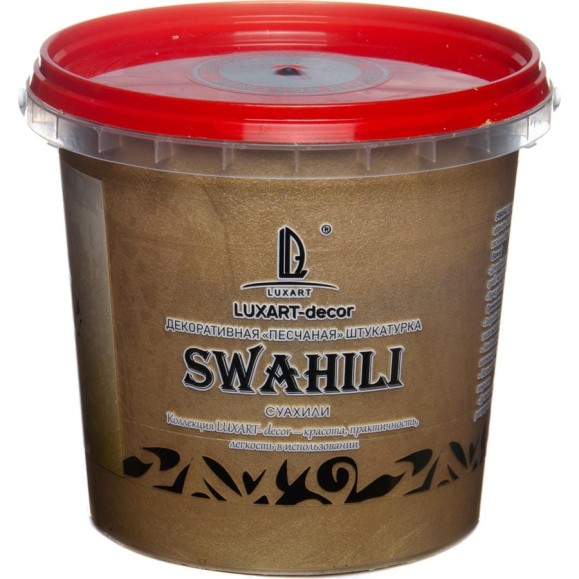 Декоративная штукатурка Luxart Песчаное покрытие Decor Swahili теплое золото, 1 кг LDW03BV0010 Декоративная штукатурка Luxart Песчаное покрытие Decor Swahili теплое золото, 1 кг LDW03BV0010