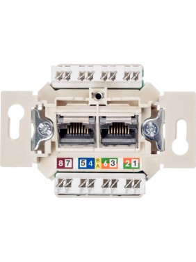 Компьютерная 2-местная розетка Siemens UAE-Cat.6а UTP 5TG20272 Компьютерная 2-местная розетка Siemens UAE-Cat.6а UTP 5TG20272