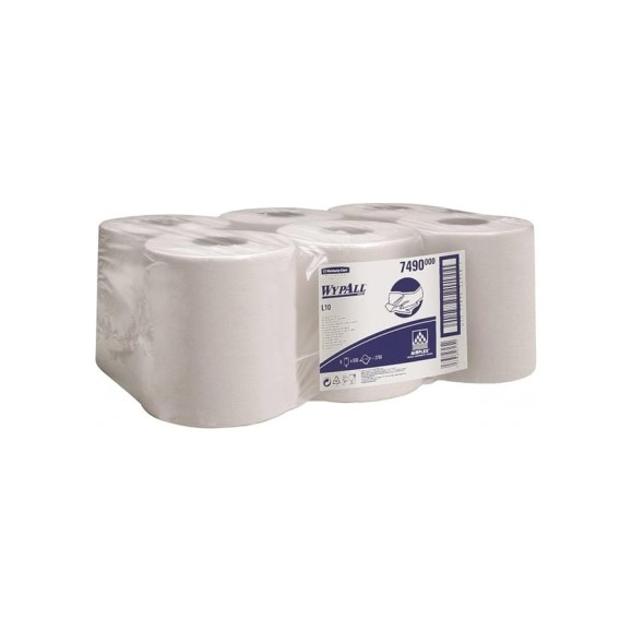 Протирочный материал Kimberly-Clark WypAll L10 упаковка 6 рулонов, белый 7490 Протирочный материал Kimberly-Clark WypAll L10 упаковка 6 рулонов, белый 7490