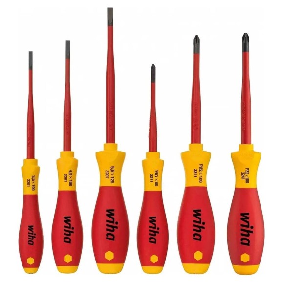 Набор отверток Wiha SoftFinish electric slimFix шлиц, Phillips, wih38362