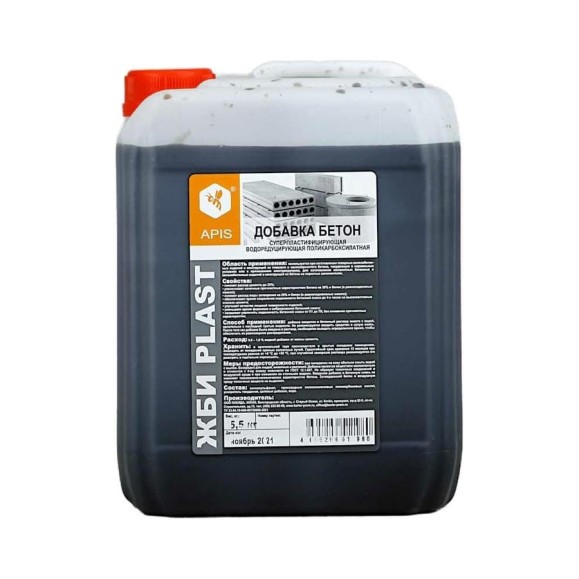 Добавка в бетонные растворы APIS ЖБИ PLAST (канистра; 5.5 кг) 4665296517401 Добавка в бетонные растворы APIS ЖБИ PLAST (канистра; 5.5 кг) 4665296517401